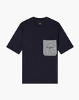 Armani Exchange Regular Fit Cotton Crewneck T-Shirt With A Stripped Patch Pocket | LEVISONS