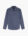 Armani Exchange Regular Fit Monochromatic All Over Logo Button Down Shirt | LEVISONS