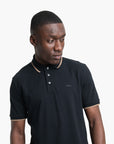BOSS Black Cotton-Pique Polo Shirt With Logo Detail | LEVISONS