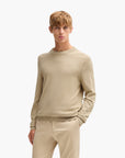 BOSS Black Micro-Structured Summer Weight Cotton Sweater | LEVISONS