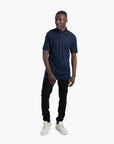 BOSS Black Cotton Polo Shirt With Logo-Print | LEVISONS