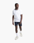 BOSS Black Geomatric-Print Swim Shorts | LEVISONS