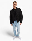 Hugo Blue Water-Repellent Quiled Jacket With Logo Badge | LEVISONS
