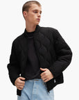 Hugo Blue Water-Repellent Quiled Jacket With Logo Badge | LEVISONS