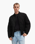 Hugo Blue Water-Repellent Quiled Jacket With Logo Badge | LEVISONS