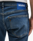Hugo Blue Extra-Slim-Fit Jeans In Navy Stonewashed Stretch Denim | LEVISONS
