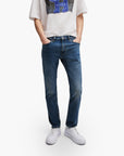 Hugo Blue Extra-Slim-Fit Jeans In Navy Stonewashed Stretch Denim | LEVISONS