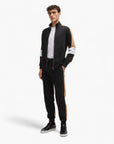 BOSS Black Cotton-Blend Tracksuit Bottoms With Colour-Blocking | LEVISONS