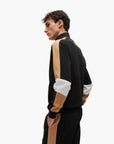 BOSS Black Cotton-Blend Zip-Up Sweatshirt With Colour-Blocking | LEVISONS