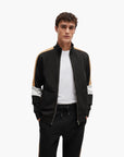 BOSS Black Cotton-Blend Zip-Up Sweatshirt With Colour-Blocking | LEVISONS