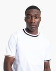 BOSS Black Mercerised-Cotton T-Short With Signature-Stripe Details | LEVISONS