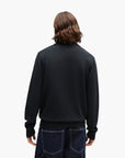 Hugo Blue Knitted-Cotton Sweater With Blue Logo Label | LEVISONS
