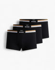 BOSS Black Three-Pack Of Cotton-Blend Trunks With Signature Waistbands | LEVISONS