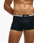 BOSS Black Three-Pack Of Cotton-Blend Trunks With Signature Waistbands | LEVISONS