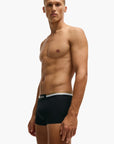 BOSS Black Three-Pack Of Cotton-Blend Trunks With Signature Waistbands | LEVISONS