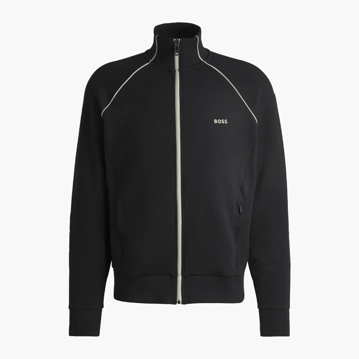 Stretch-Cotton Zip-Up Sweatshirt With Poping And Branding Stretch-Cotton Zip-Up Sweatshirt With Poping And Branding