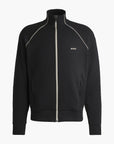 BOSS Green Stretch-Cotton Zip-Up Sweatshirt With Poping And Branding | LEVISONS