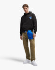 Hugo Blue Cotton-Terry Hoodie With New-Season Logo Artwork | LEVISONS