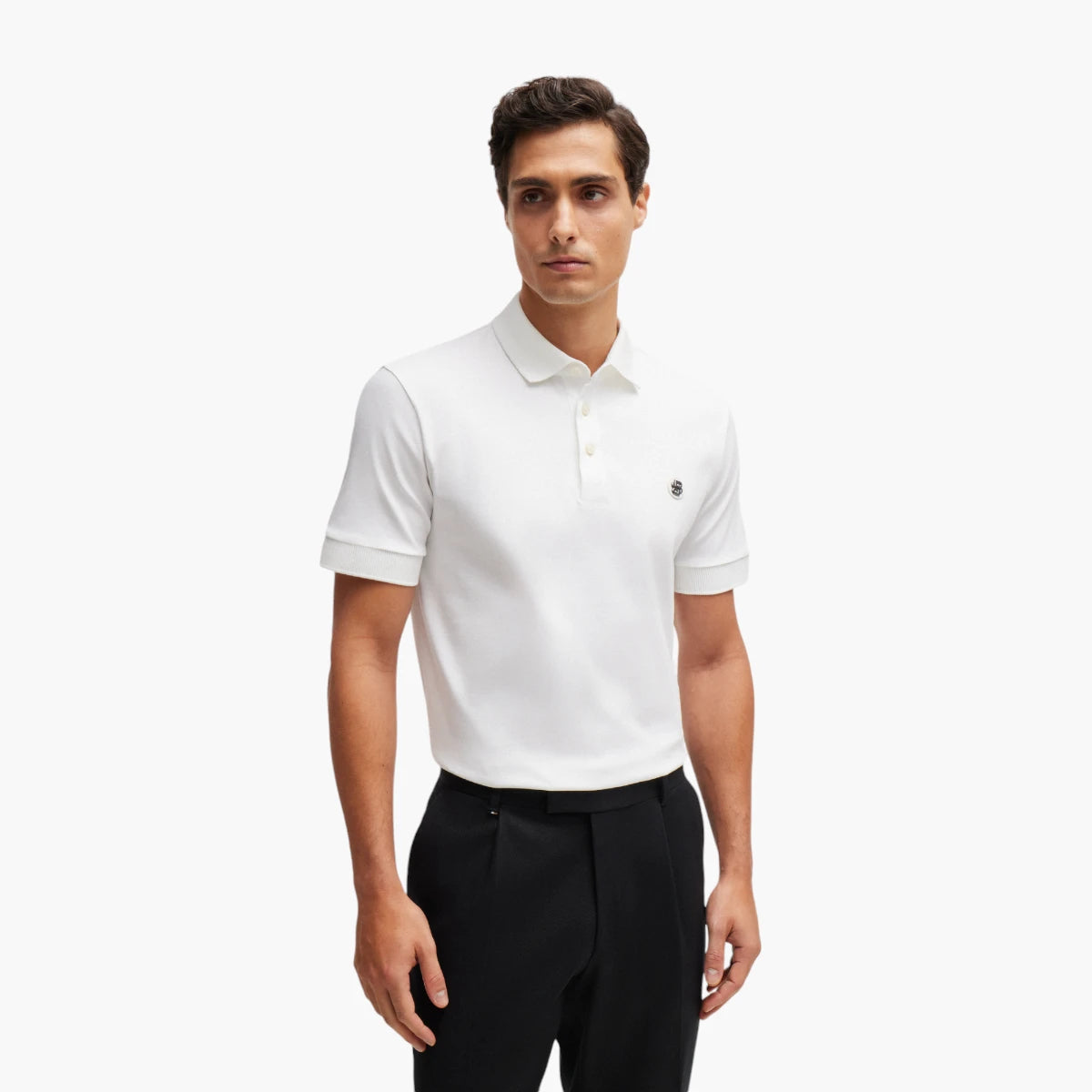 Mercerized-Cotton Polo Shirt With Double Monogram – Levisons