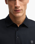 BOSS Black Mercerized-Cotton Polo Shirt With Double Monogram | LEVISONS