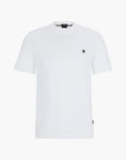 BOSS Black Mercerized-Cotton T-Shirt With Double B Monogram | LEVISONS