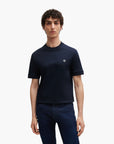 BOSS Black Mercerized-Cotton T-Shirt With Double B Monogram | LEVISONS