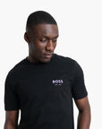BOSS Black Rubber Logo Cotton T-Shirt | LEVISONS