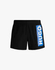 Hugo Blue Partially Lined Quick-Dry Swim Shorts With Vertical Logo | LEVISONS