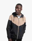 BOSS Black Water-Repellent Jacket In Mixed Materials With Mesh Lining | LEVISONS