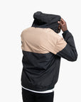 BOSS Black Water-Repellent Jacket In Mixed Materials With Mesh Lining | LEVISONS