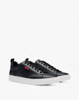 Hugo Red Cupsole Trainers In Faux Leather With Logo Flag | LEVISONS