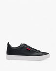 Hugo Red Cupsole Trainers In Faux Leather With Logo Flag | LEVISONS