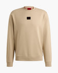 Hugo Red Cotton-Terry Regular-Fit Sweatshirt With Logo Trim | LEVISONS