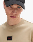 Hugo Red Cotton-Terry Regular-Fit Sweatshirt With Logo Trim | LEVISONS