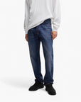 Hugo Blue Regular-Fit Jeans In Dark-Blue Stonedwashed Denim | LEVISONS