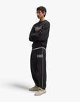 Hugo Blue Cotton-Terry Tracksuit Bottoms With Chain-Stitch Logo | LEVISONS