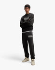 Hugo Blue Cotton-Terry Sweatshirt With Chain-Stitch Logo | LEVISONS