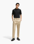 BOSS Black Mercerized-Cotton Regular-Fit Polo Shirt With Stripe Trims | LEVISONS