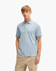 BOSS Black Mercerized-Cotton Regular-Fit Polo Shirt With Stripe Trims | LEVISONS