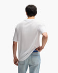 Hugo Blue Cotton-Jersey Regular-Fit T-Shirt With Seasonal Artwork | LEVISONS