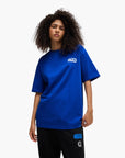 Hugo Blue Cotton-Jersey T-Shirt With Happy Hugo Logo | LEVISONS