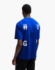 Hugo Blue Cotton-Jersey T-Shirt With Happy Hugo Logo | LEVISONS