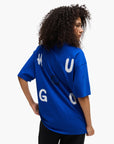 Hugo Blue Cotton-Jersey T-Shirt With Happy Hugo Logo | LEVISONS