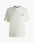 Hugo Blue Cotton-Jersey T-Shirt With Car Graphic Logo | LEVISONS