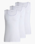 BOSS Black Three-Pack Of Cotton Tank Tops With Embroidered Logos | LEVISONS