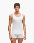 BOSS Black Three-Pack Of Cotton Tank Tops With Embroidered Logos | LEVISONS