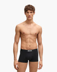 BOSS Black Three-Pack Of Stretch-Cotton Trunks With Logo Waistbands | LEVISONS
