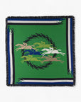 Longchamp Soie Silk Scarf 70X70 Green | LEVISONS