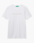 United Colors Of Benetton Woman T-Shirt In 100% Cotton With Glitter Print Logo | LEVISONS