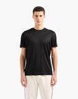 Emporio Armani Regular Fit Crewneck T-Shirt With Embossed Logo Tape | LEVISONS